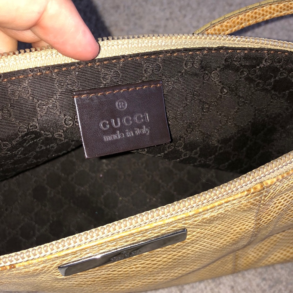 90s snakeskin Gucci clutch serial number 071982123 - Picture 5 of 6